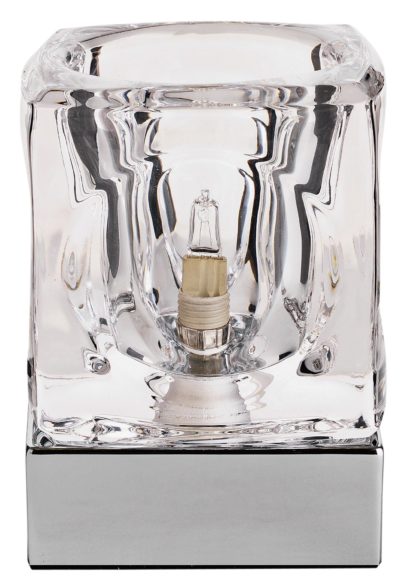 Heart of House Cuba Glass & Chrome Touch Table Lamp